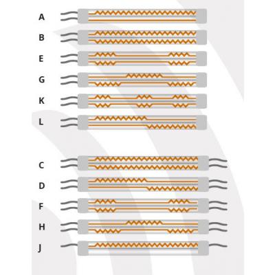 IR- Zwillingsrohrstrahler 400V 6950W 900mm Typ:H (Speedmaster 74 SM74 CD74))