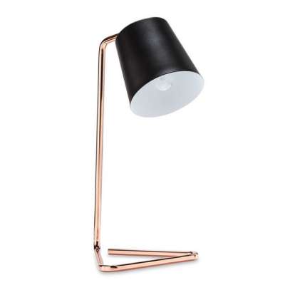 LED Tischleuchte Vintage Kupfer 4W = 40W E14 Filament Schirm schwarz Retro Industrie Design Metall Tischlampe
