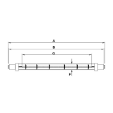 IR Lampe 240V 833W 644mm R7s (Import)