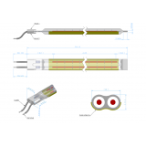 IR-Zwillingsrohstrahler 230V 2500W Typ B DTG 230V 2500W 675 KrH