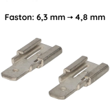 Adapter Faston F2 auf F1 6.3mm->4.8mm